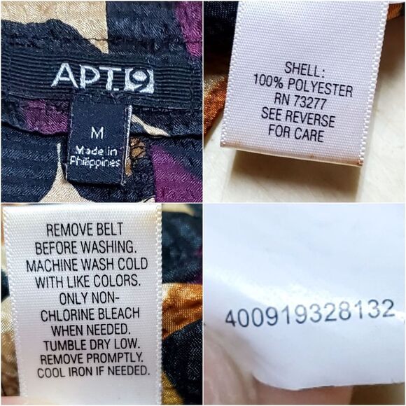 🔺️Apt 9 Metallic Gold, Black, & Fuchsia Print Sleeveless Top Medium - Picture 10 of 12